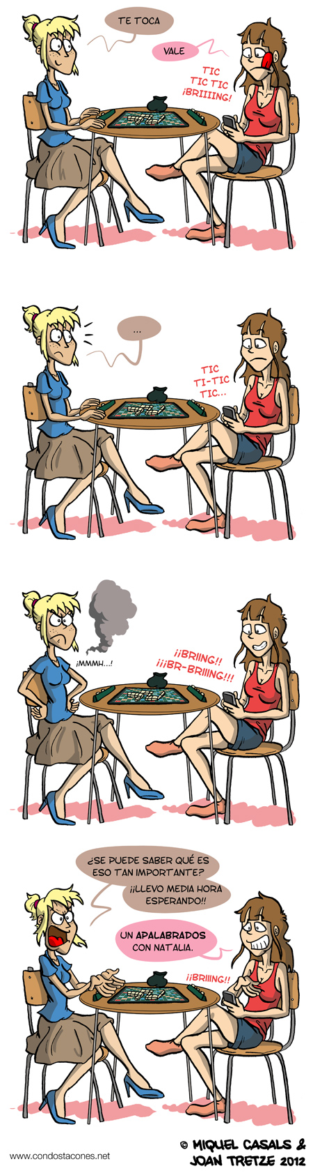 Con dos tacones