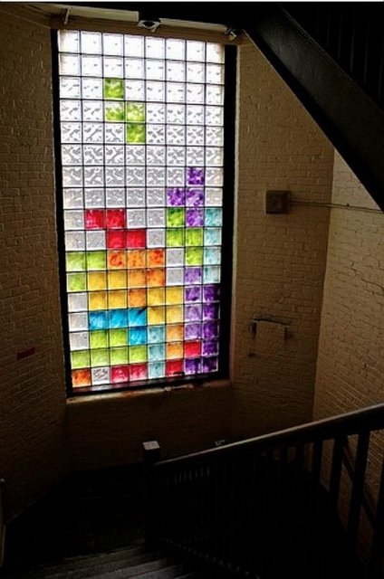 Vidriera Tetris