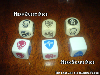 Dados del HeroQuest y del Heroscape Dados del HeroQuest y del Heroscape