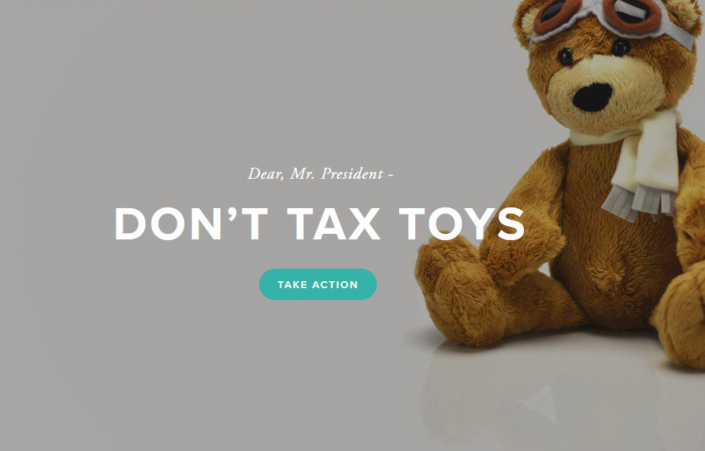 Don't tax toys